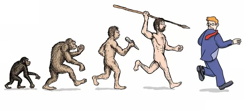 Процесс превращения человека в обезьяну
