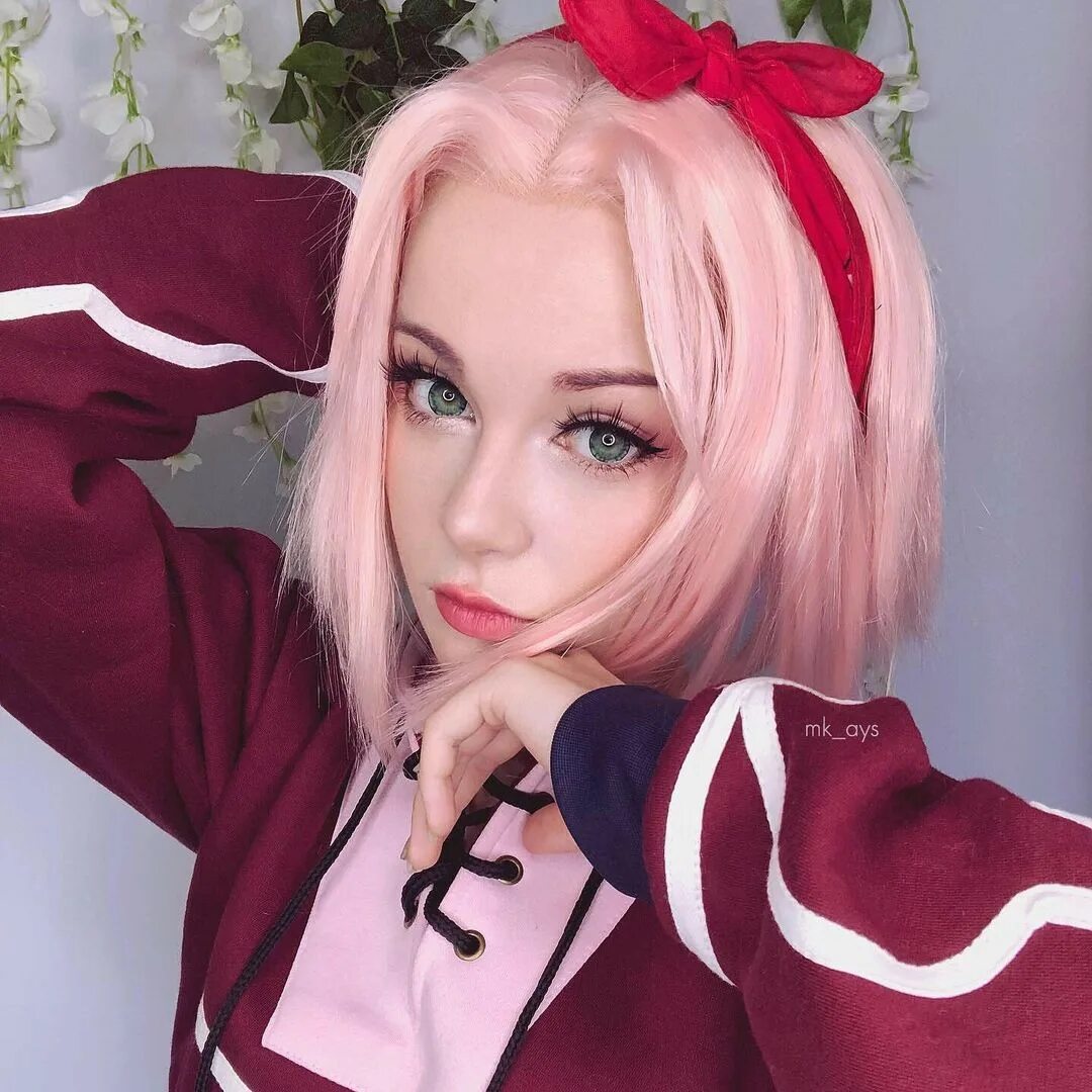 Милые косплеерши. Косплей от MK_ays (MK_ays). Сакура Харуно. Sakura Haruno косплей. Косплеер Сакура Харуно.