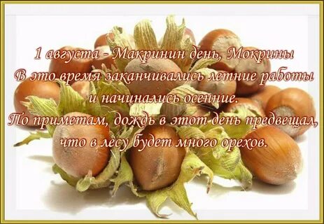 1 августа приметы дня