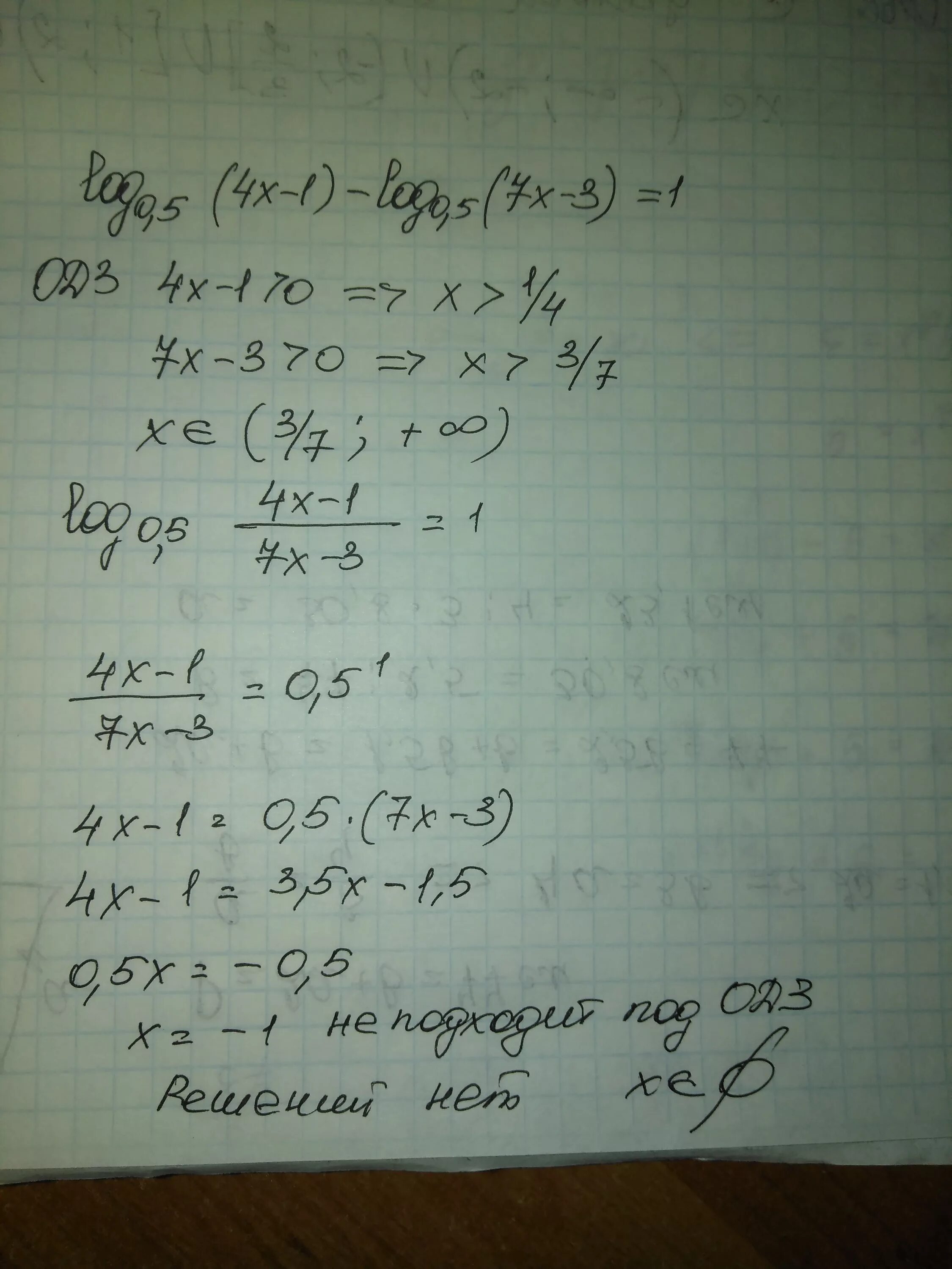 Решить уравнение log0.5 (3x-1)=-3. Лог 0,7 (4х-5)= Лог 0,7(х+1). Log0, 5(4x-1) больше -1. Log0.5(2x-4)>=log0.5(x+1). Log3 x 4 0