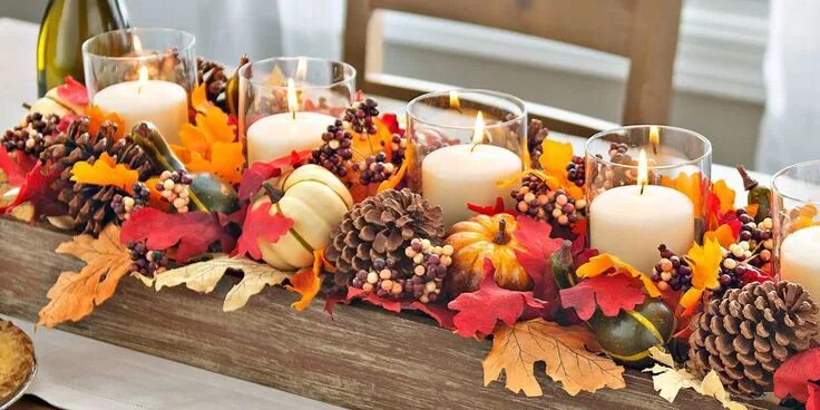 Épinglé par Shannon Broussard sur Thanksgiving/Fall Décorations de tables automn