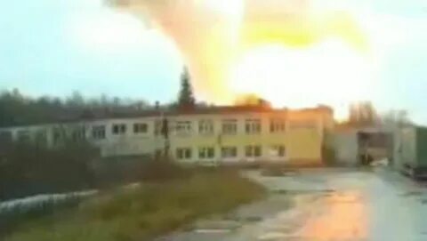 Видеозапись взрыва гремучего газа