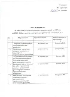 План совместных мероприятий