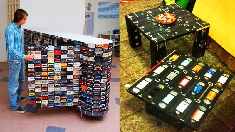How To Cassette Tape Lamp - How To Make A Recycled Light - Construction on Cut O
