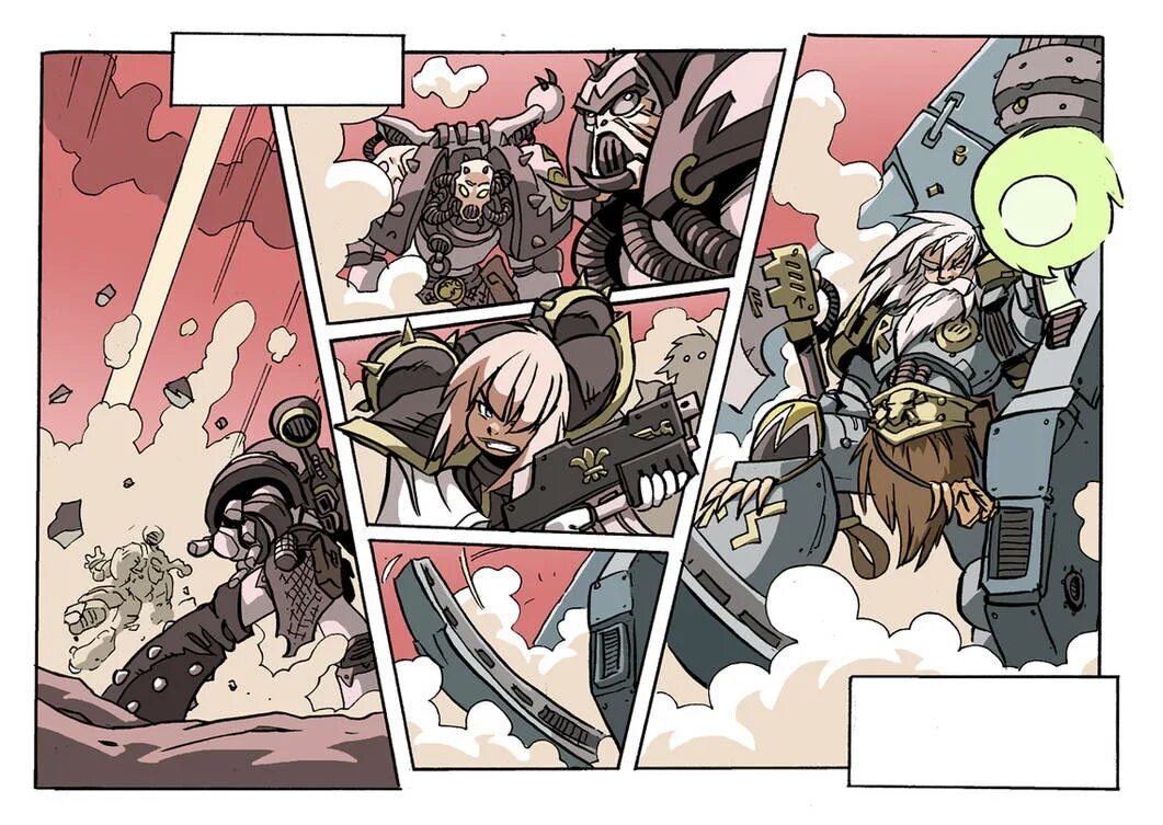 A shaking of the ground. Warhammer 40000 Wolf and sisters.