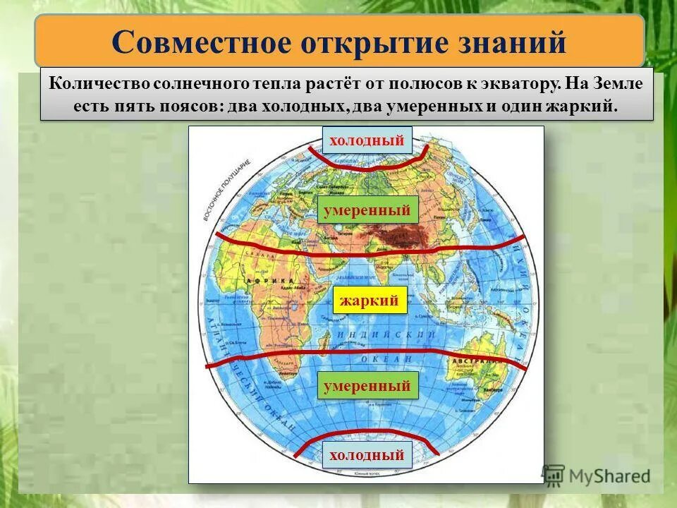 Дальше от экватора расположена зона. Движение от экватора к полюсам. Экватор на карте. При движении от полюсов к экватору. Количество солнечного тепла.