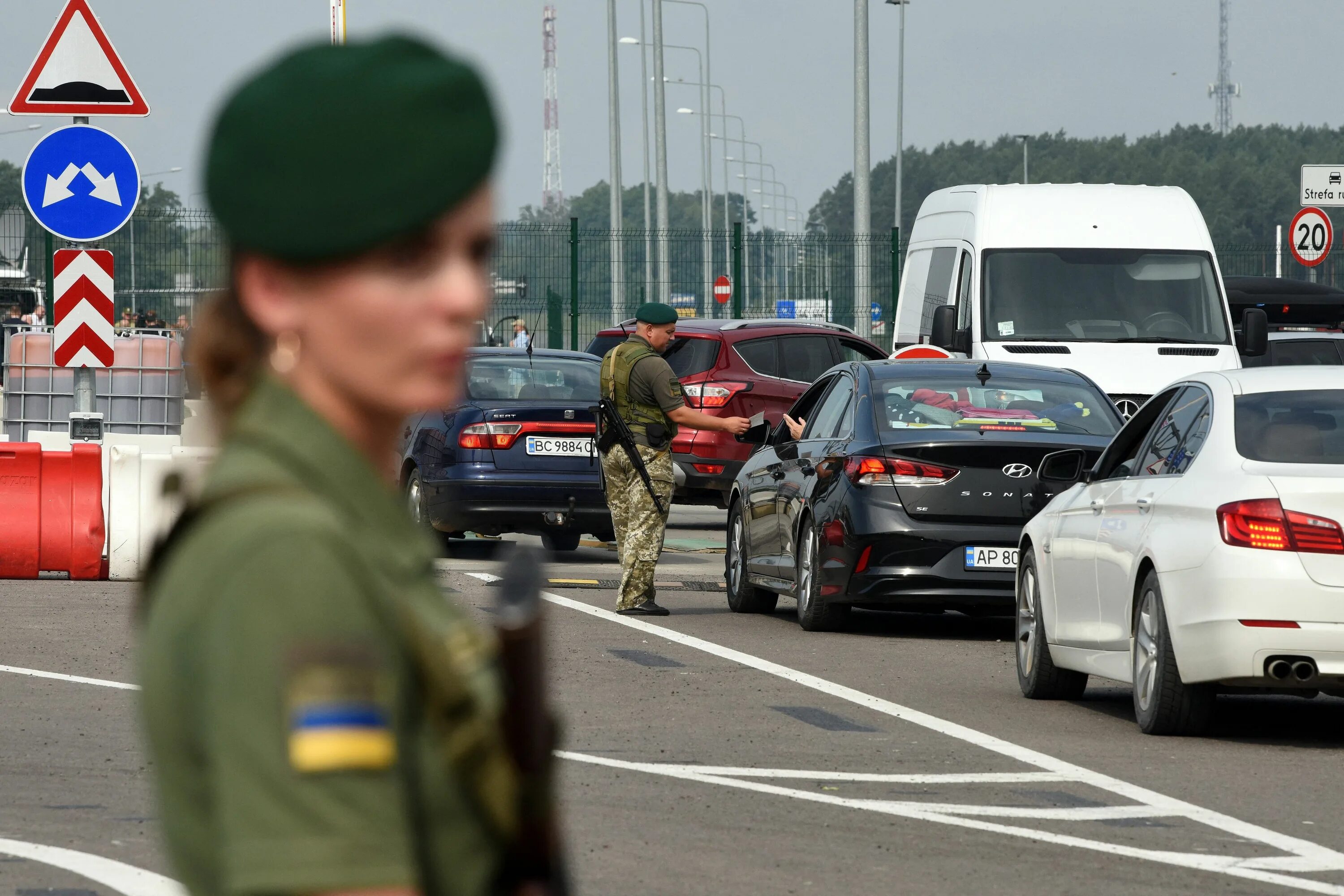 Пограничники Германии. Погранслужба Украины. Vyezd iz ukr. Граница Польши и России.