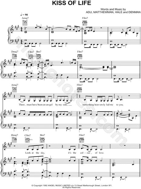 Midas touch kiss of life перевод. Kiss of Life Ноты. Sade Kiss of Life. Ноты песен шаде. Smooth Operator Ноты для фортепиано.