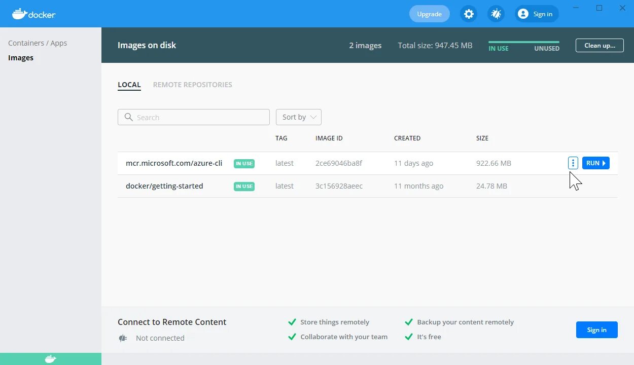 Install docker cli. Install docker cli