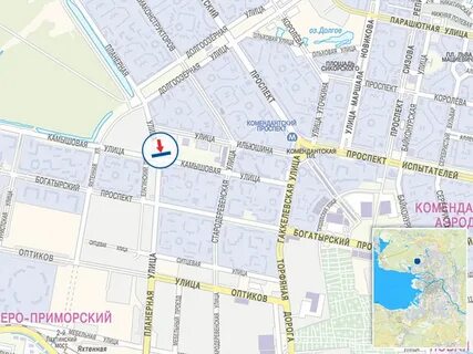 Петербург комендантский проспект на карте