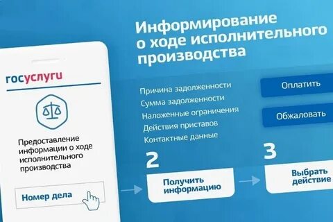 Исполнительное производство по номеру госуслуги