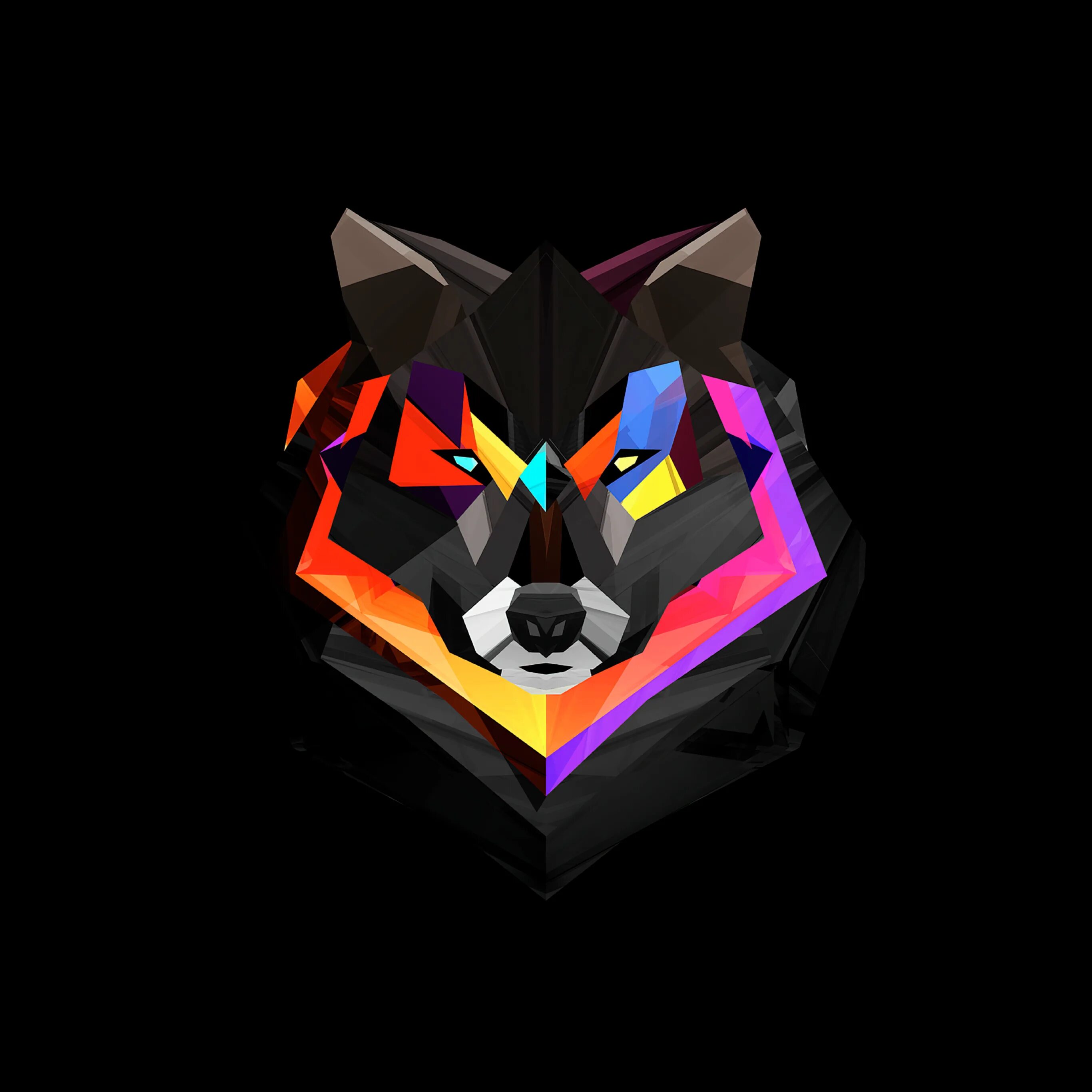 Wolf gaming wallpapers. Wolf Wallpaper 4K Low poly Colorful AMOLED.