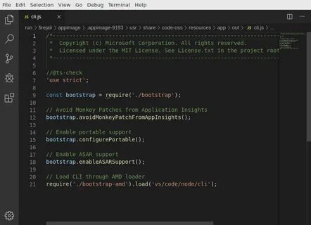 Visual code linux