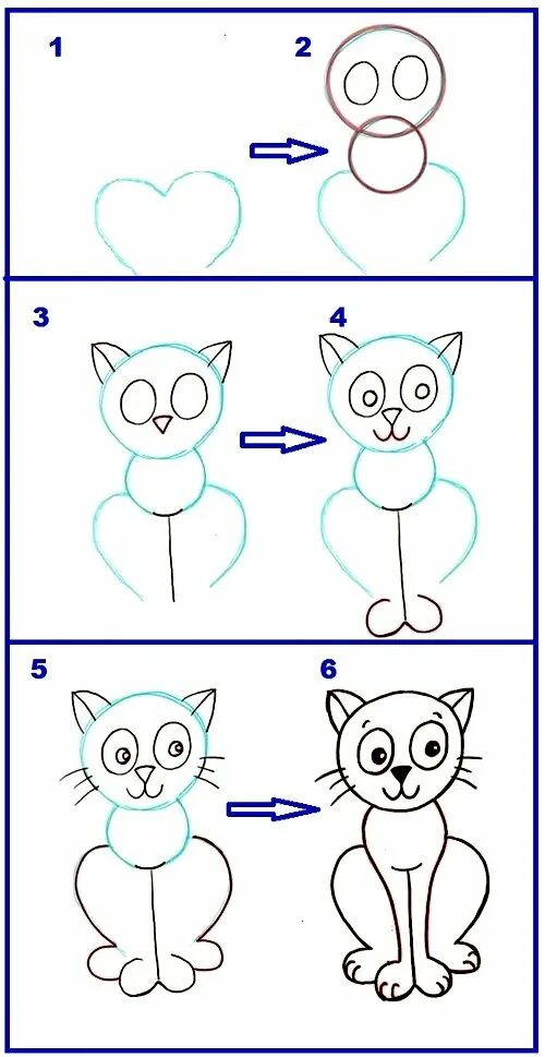 Нарисовать котёнка поэтапно для детей. Схема рисования котенка для детей. Поэтапный рисунок котенка для детей. Картинки для рисования котята. Простые схемы для рисования для детей.