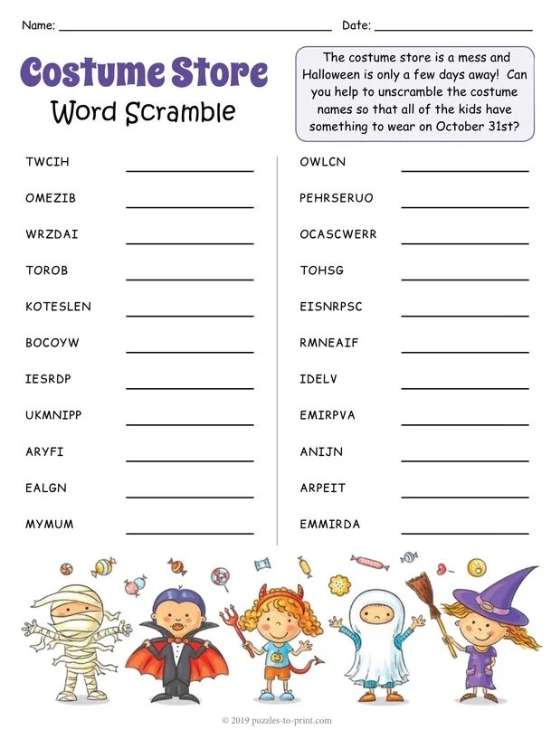 Word store 5. Word Scramble. Worksheets Halloween Word Scramble. Word Store.