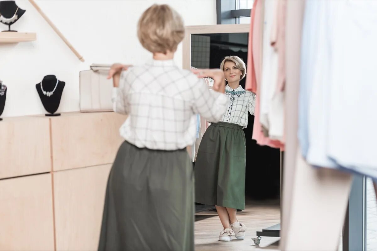 Transparent try on mirror. Transparent try on mirror