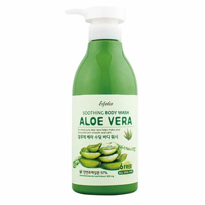 Esfolio лосьон для тела Aloe Vera Soothing body Lotion, 500 ml. Aloe Vera Esfolio гель для душа. Гель для душа с алоэ