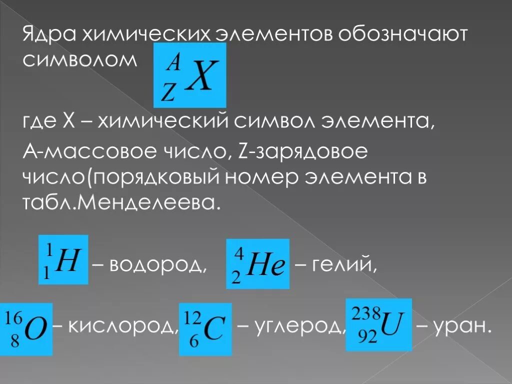 Какой буквой обозначается массовое число. Обозначение химических элементов. Символы обозначения химических элементов. Обозначение ядер химических элементов. Массовое и зарядовое числа химических элементов..