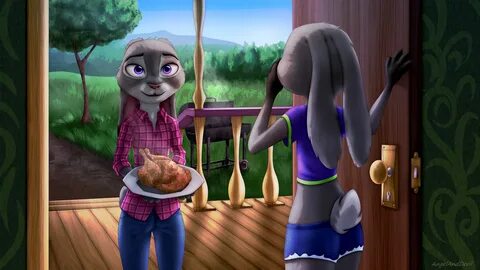 Charcoaled Bunny - Judy & Janae (alternative version). 