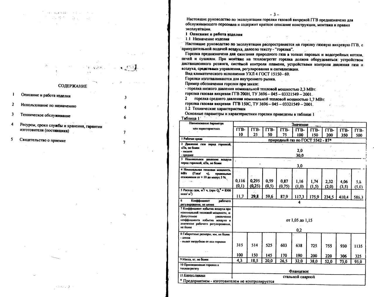 Газовая горелка УГОП 16 технические характеристики. Срок службы горелки