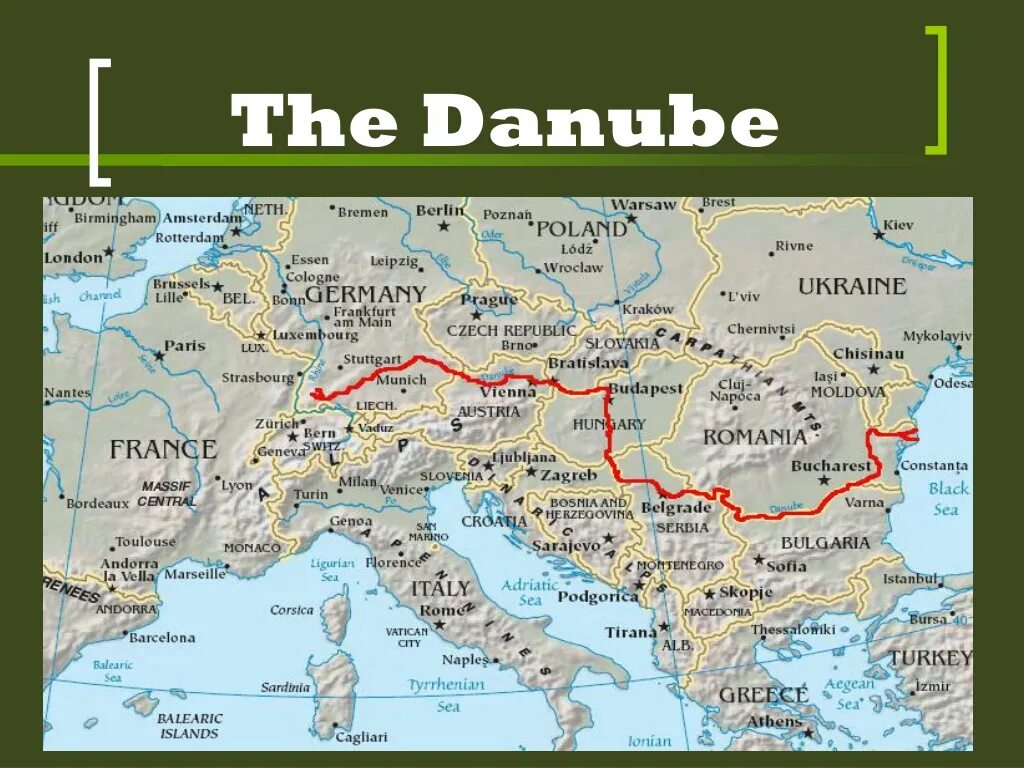 Где берет начало река дунай. Дунай на карте. Река Дунай на карте. Дунай на карте Европы.