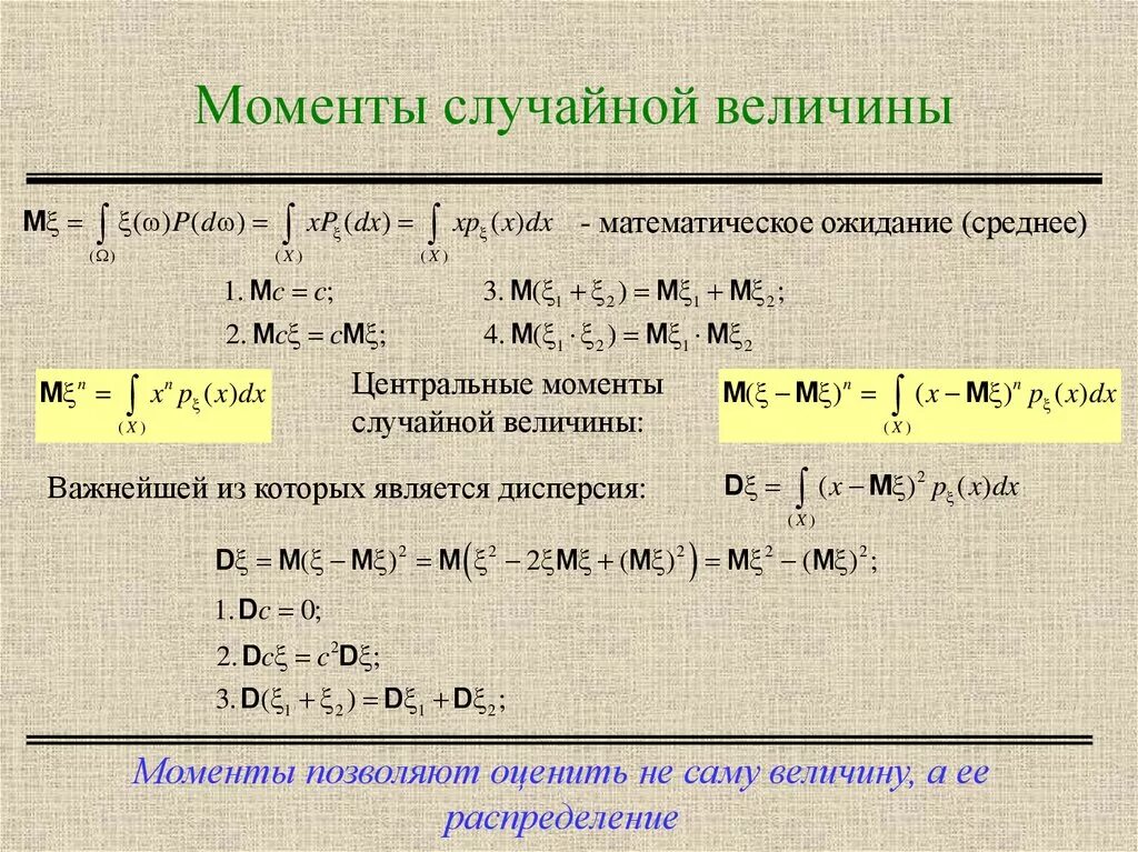 Момент насколько. Момент второго порядка случайной величины формула. Моменты распределения случайных величин. Начальный момент случайной величины формула. Момент первого порядка случайной величины.