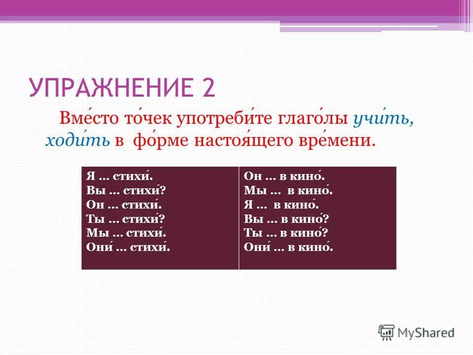 В каждом предложении употреблен глагол 1 спряжения