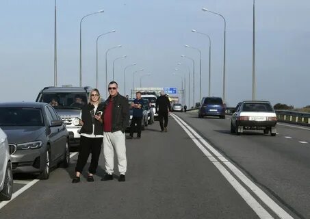 Крымский мост пробки последнего часа