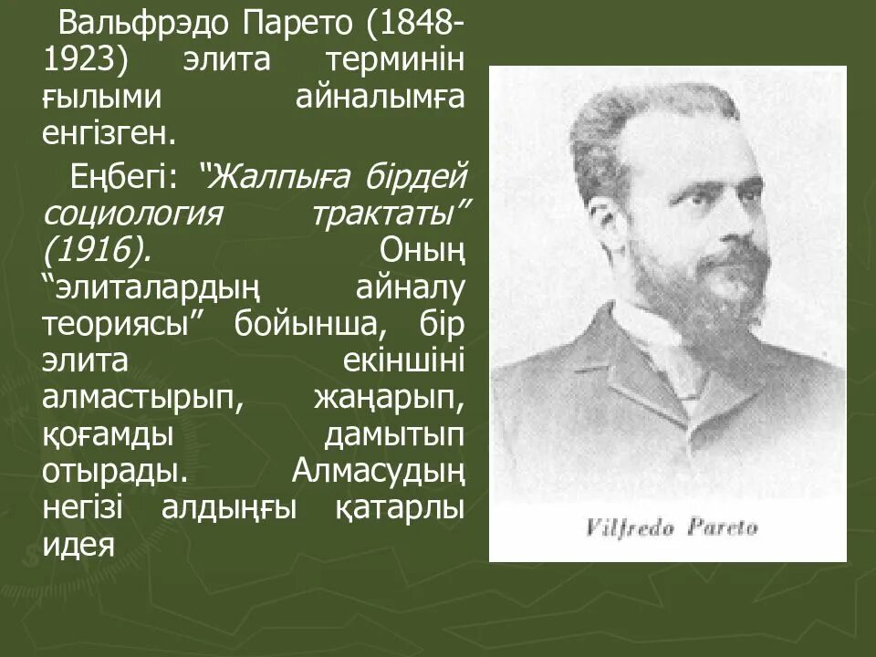 В. Парето (1848-1923). Вильфредо Парето. Социология Элит в Парето. Парето фото для презентации. Саяси элита