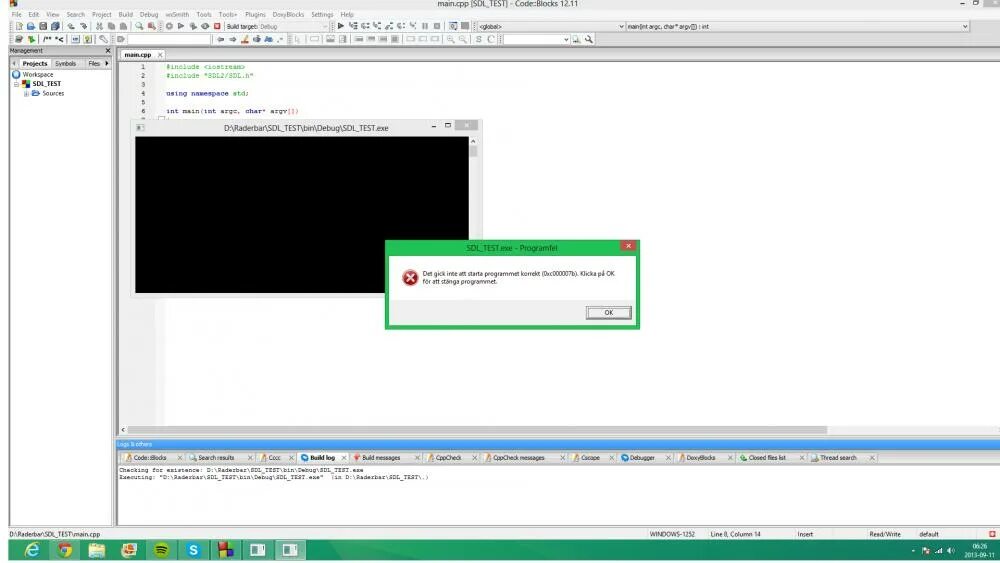 SDL A Drivers. Fatal Error c1083. SDL CREATEWINDOW. No such file or Directory Python.