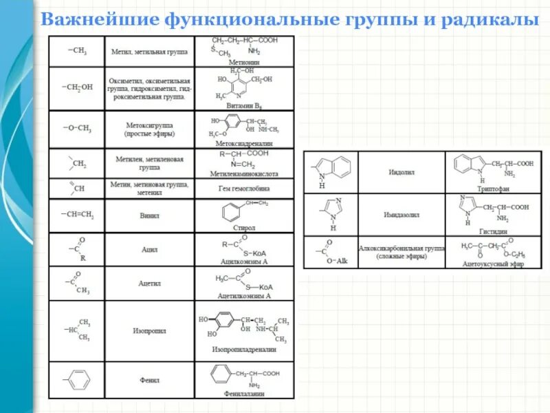 Укажите какие функциональные группы. Важнейшие радикалы в органической химии. радикалы органических соединений таблица. функциональные радикалы органических веществ. таблица углеводородные радикалы и функциональные группы.