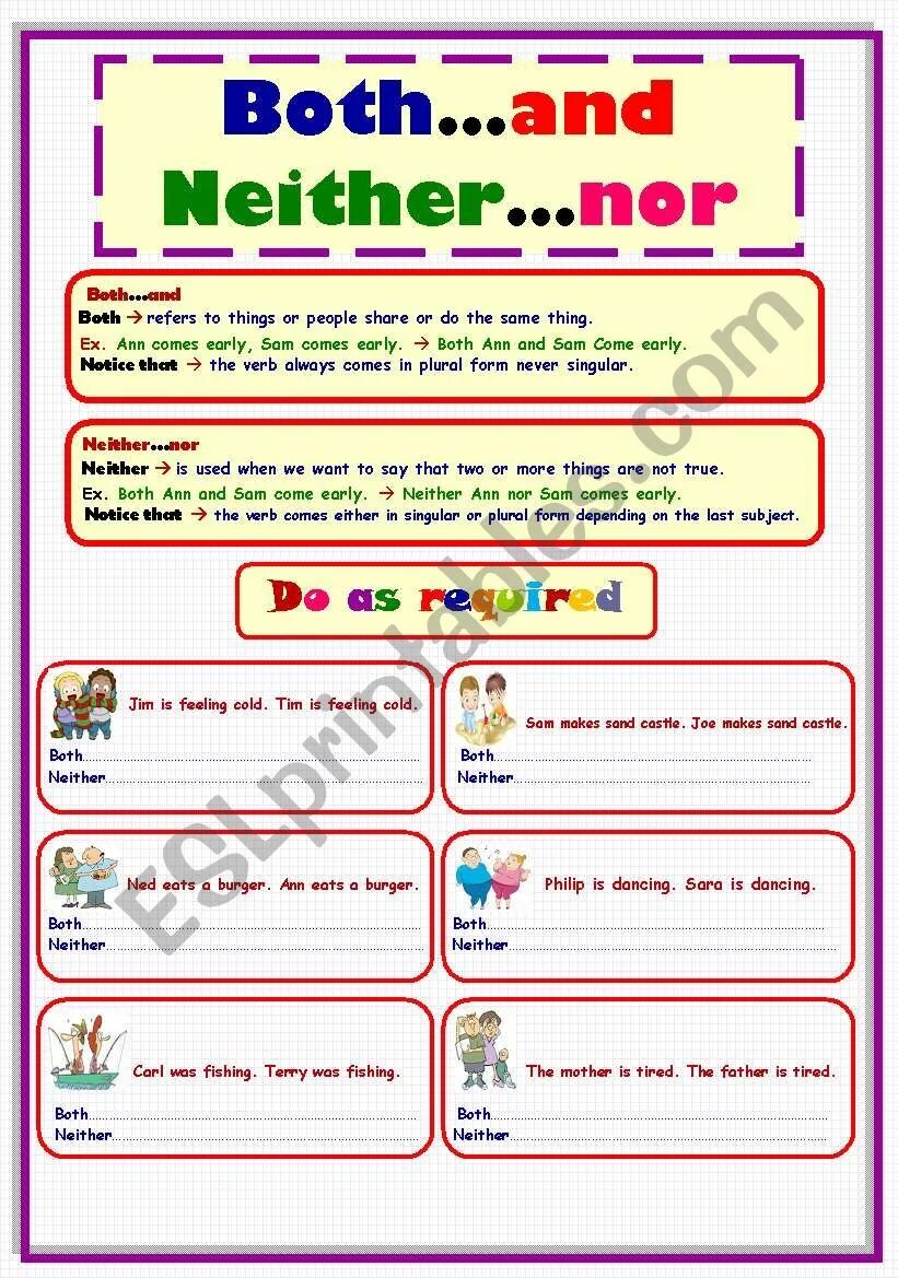 Better neither. Both and either or neither nor worksheets. both either neither упражнения. both and either or neither nor exercises. either neither both worksheets.