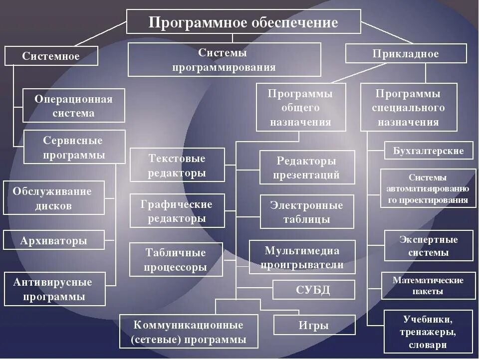 Какие именно процессы. Схема программного обеспечения по информатике 10 класс. Системное программное обеспечение схема. Программное обеспечение таблица. Системное по прикладное по системы программирования.