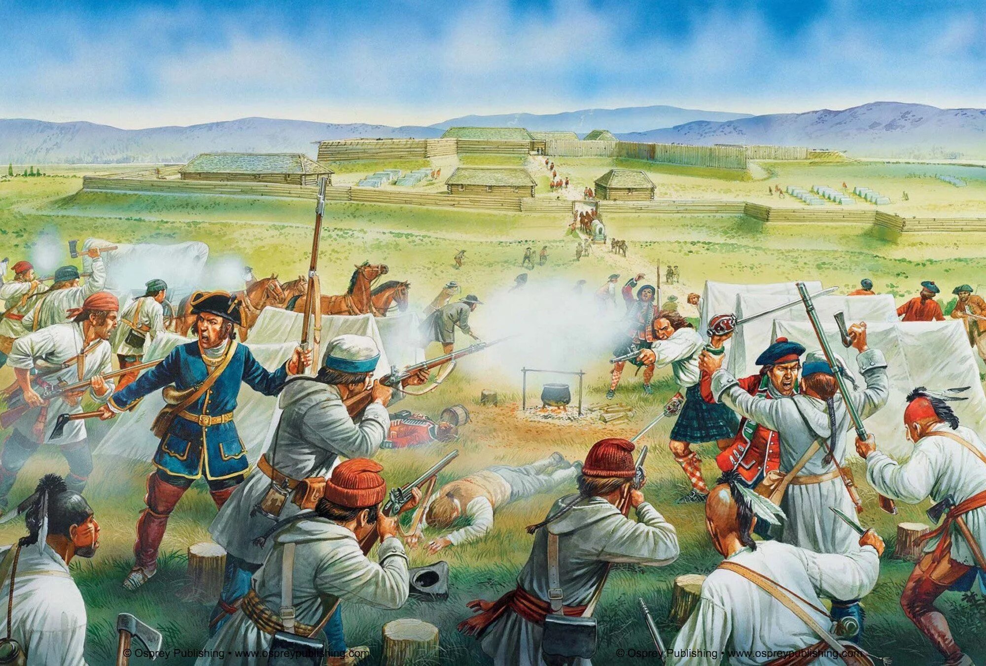 Индейские войны в Северной Америке. Битва при Мононгахеле 1755.