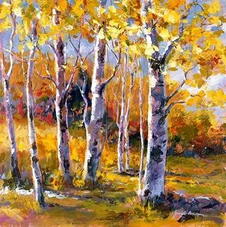 Осенний пейзаж с березами