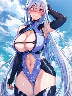 chidorigafuchi aine, masou gakuen hxh, hi res, pose, 1girls, arm behind hea...