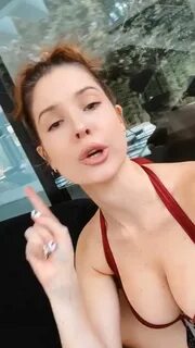 Amanda Cerny boobs showing nice cleavage with her big tits in a sexy little...