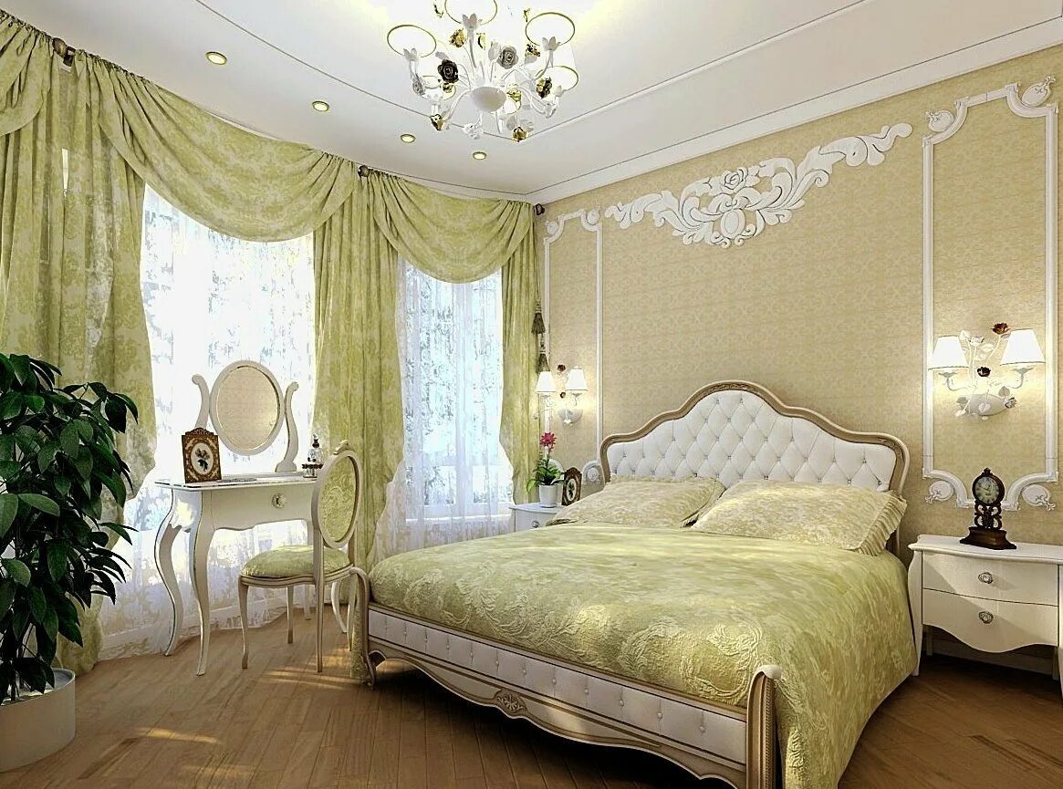 Как оформить спальню фото