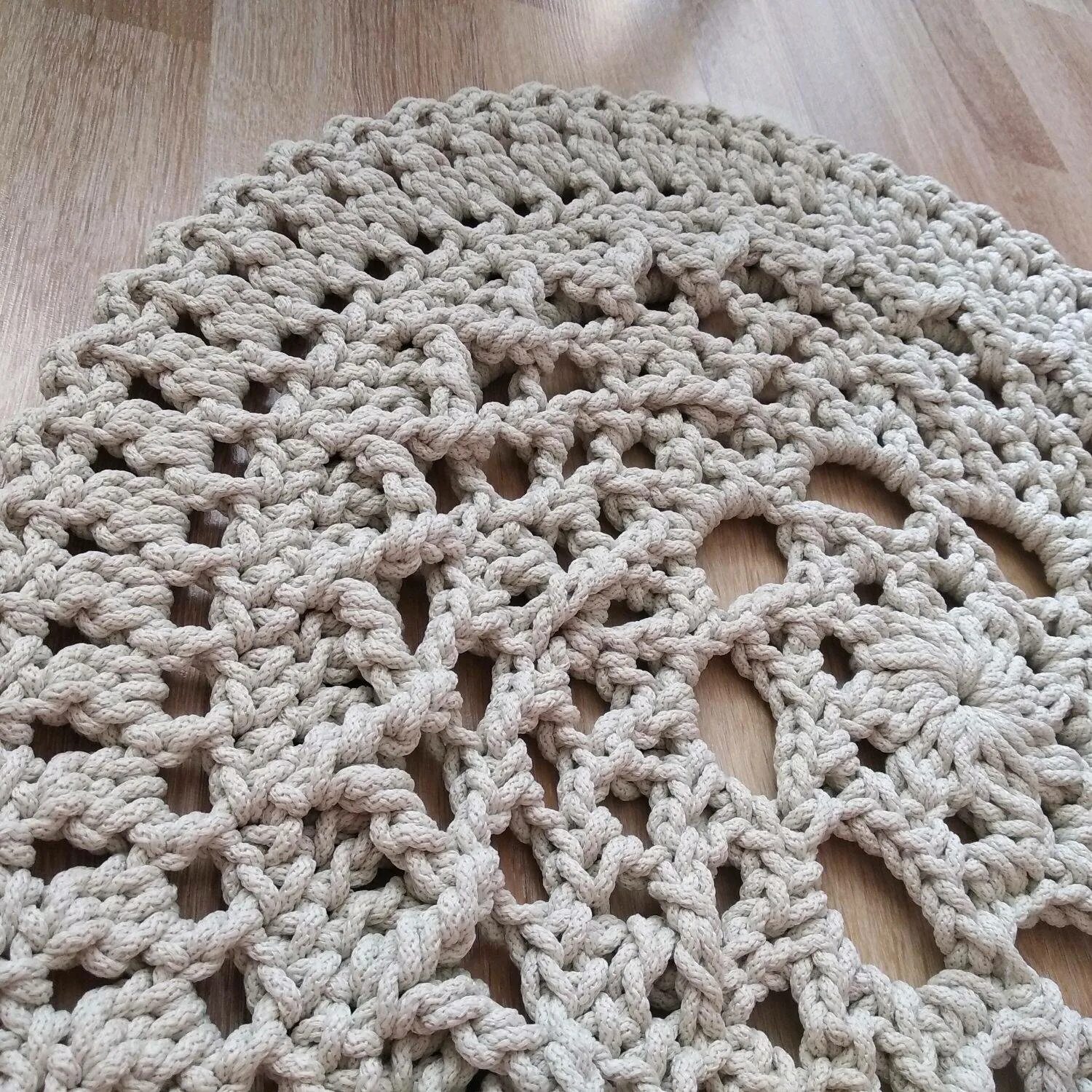 Вязание из полиэфирного шнура крючком