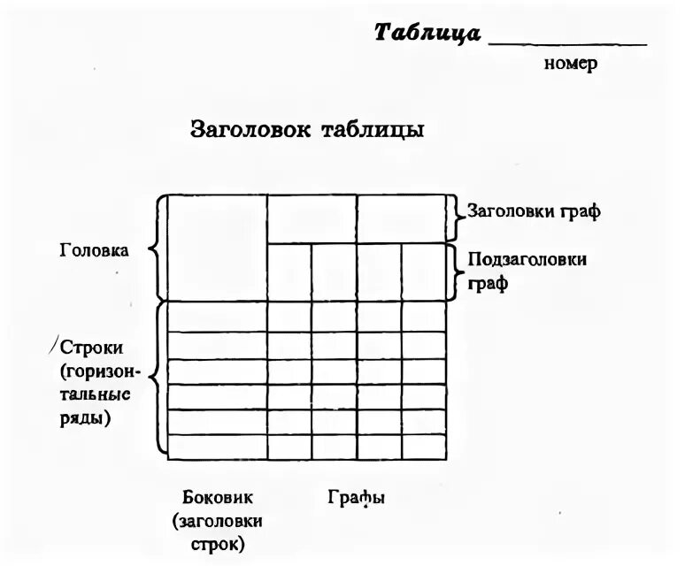 Первая графа таблицы