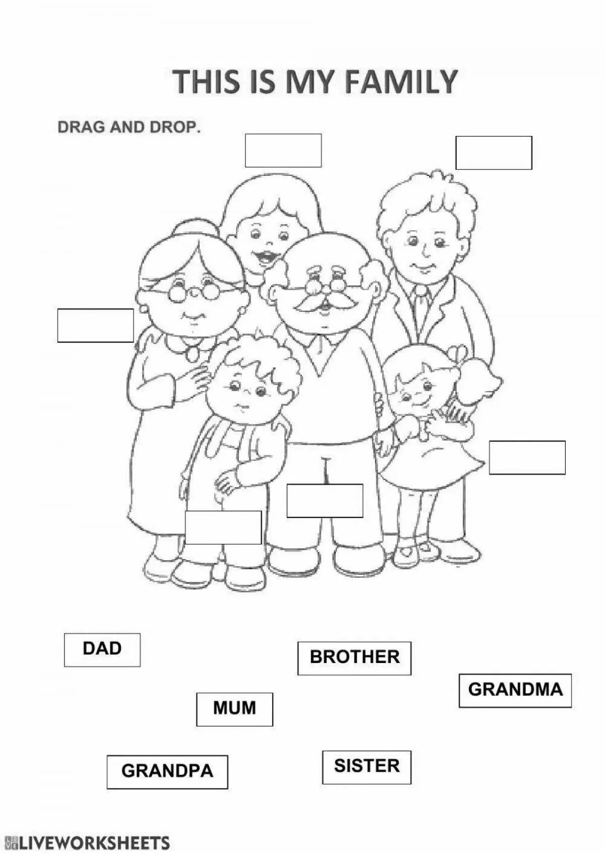 Раскраска семья. Задания на тему семья. Задание на тему семья по английскому для детей. Brother sisters mom dad