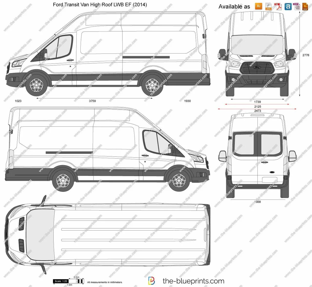 Лист форд транзит. Ford Transit van LWB High Roof. Ford Transit 2020 чертеж. Форд Транзит 2013 габариты кузова. Форд Транзит габариты фургона 2015.