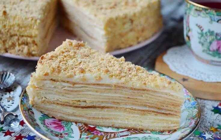 Рецепт наполеона в домашних условиях с фото Pin on Рецепты тортов Napoleon cake, Food and drink, Recipes
