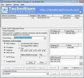 Technitium mac address