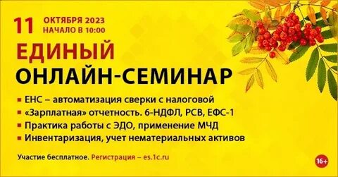 Единый семинар 1с 13 декабря 2023
