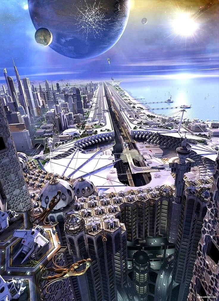 Другое будущее. ОАЭ город будущего Неом. Инопланетные цивилизации. Фантастические цивилизации. Цивилизации на других планетах.