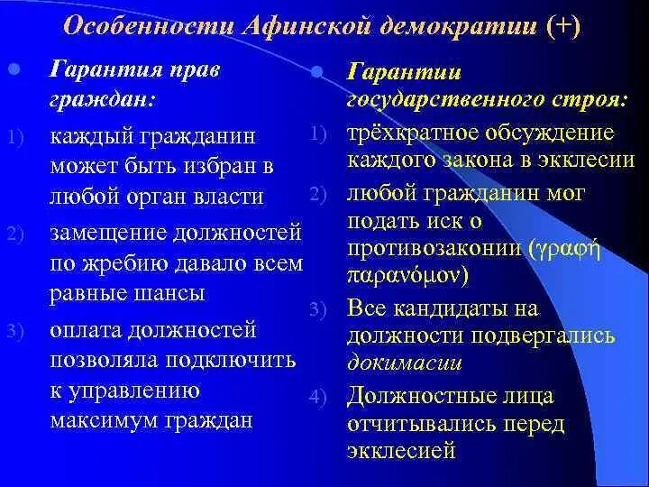 Почему афиняне считали демократию наилучшим управлением. Характеристика Афинской демократии. Особенности античной демократии. Признаки Афинской демократии. Особенности Афинской демократии.