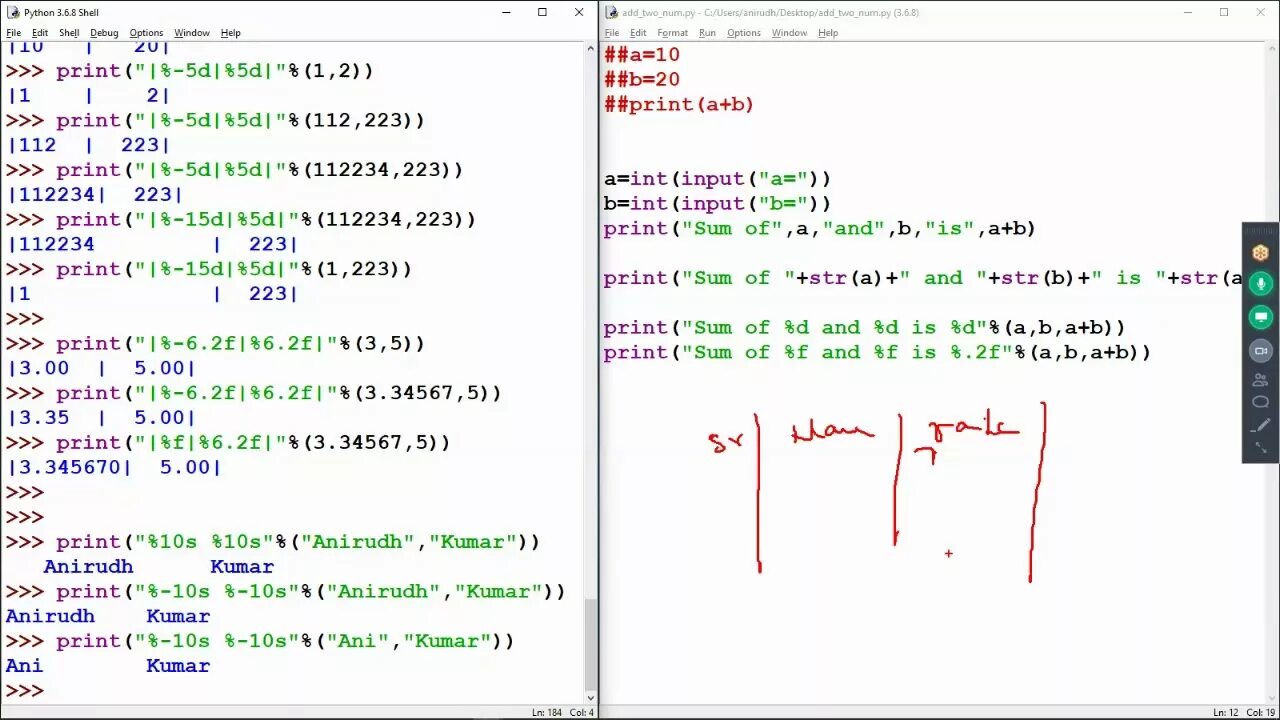 Printing python
