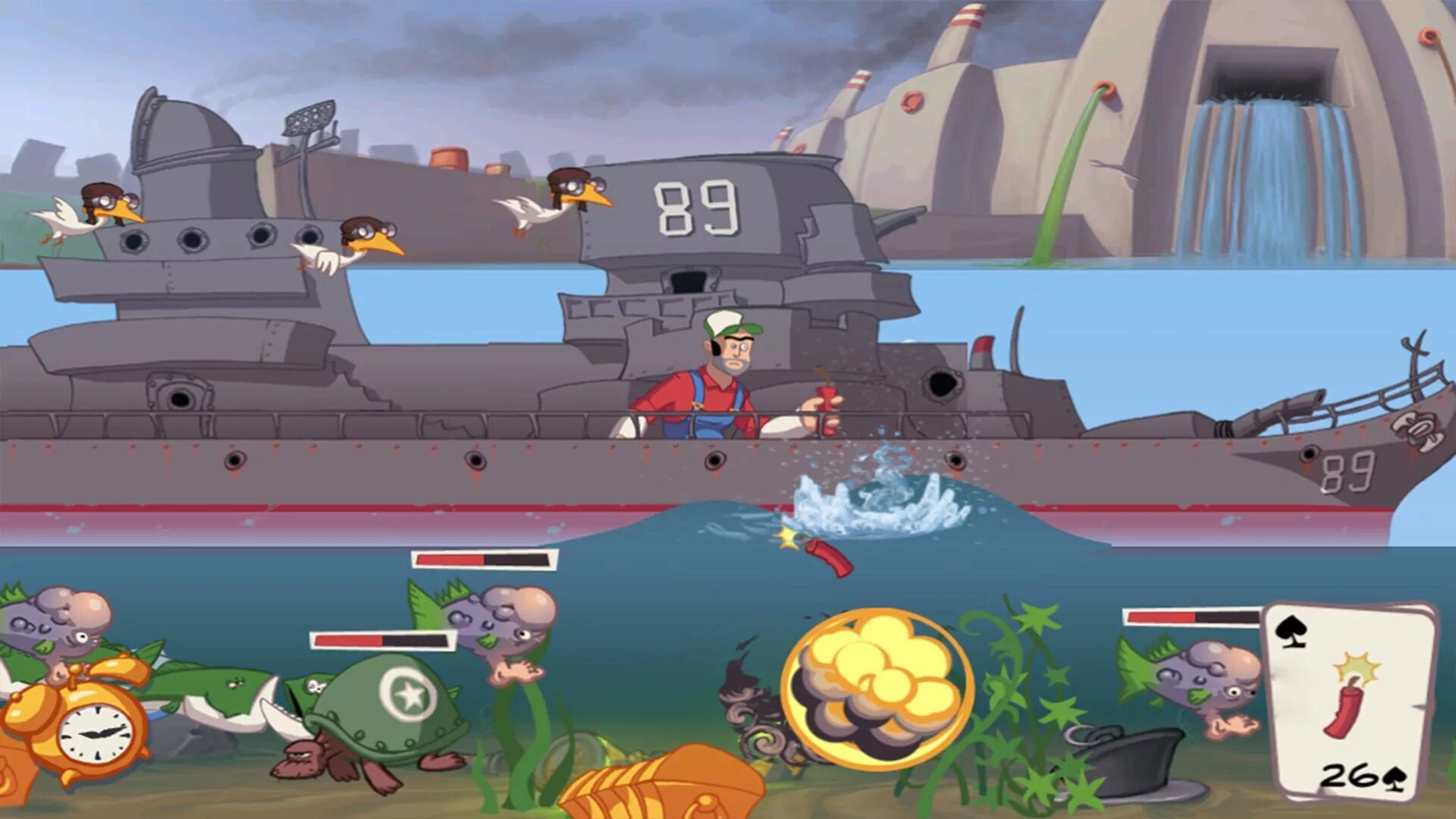 Взломка игры ловить. Игра Dynamite Fishing. Супер Динамит фишинг. Super Dynamite Fishing Premium. Игра про рыбака в лодке и Динамит.