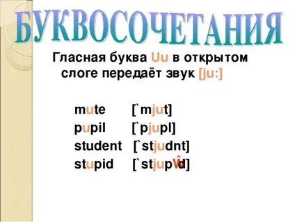 Йу звук буква